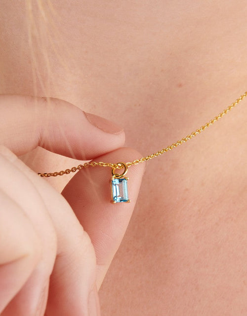 Load image into Gallery viewer, Blue Topaz Necklace Charm by Little Sky Stone
