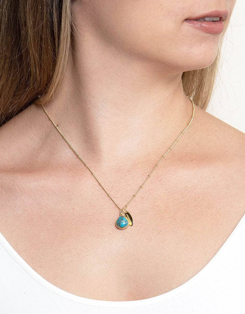 Load image into Gallery viewer, December Turquoise Birthstone Necklace by Tiny Rituals
