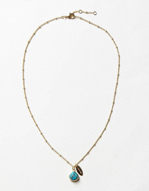 Load image into Gallery viewer, December Turquoise Birthstone Necklace by Tiny Rituals
