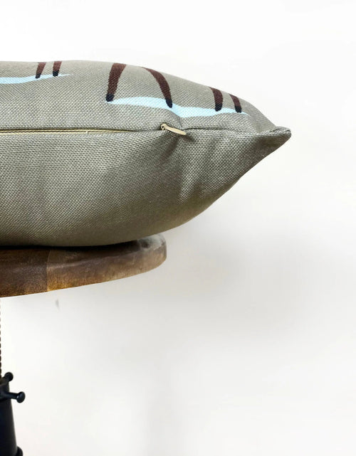 Load image into Gallery viewer, Decked out Christmas Reindeer Throw Pillow Cover | 20x10 | Primitive Christmas Decor | Primitive Decor | Luxury Home Decor | Luxury Decor by UniikPillows
