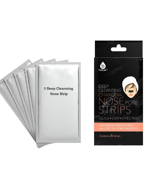 Load image into Gallery viewer, 6 pack Deep Cleansing Charcoal Nose Pore Strip by Pursonic
