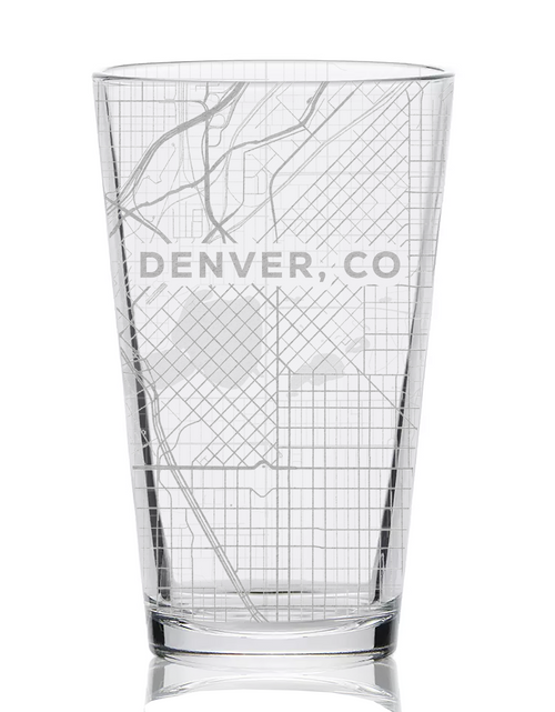 Load image into Gallery viewer, CITY STREET MAP Pint Glasses by LumEngrave
