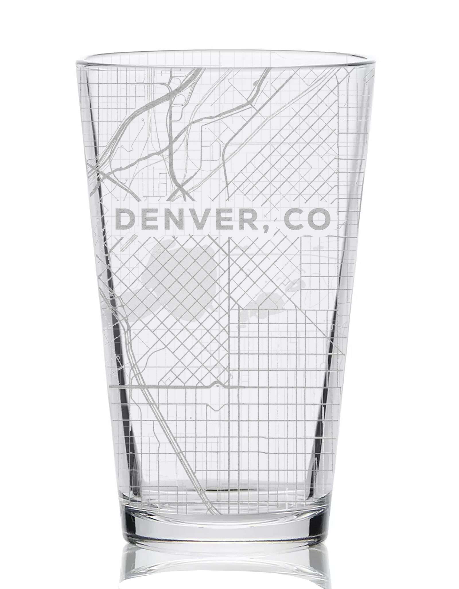 CITY STREET MAP Pint Glasses by LumEngrave