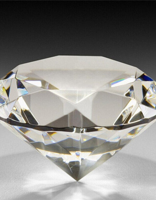 Load image into Gallery viewer, Diamond Bauble Paperweight | Cut Glass | 2.4" Diameter by The Bullish Store
