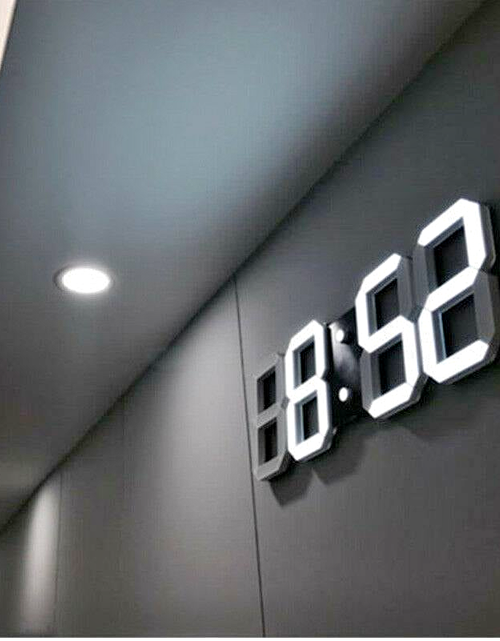 Load image into Gallery viewer, Digital 3D LED Wall/Desk Clock Alarm Big Digits Auto Brightness USB _mkpt44 by Js House

