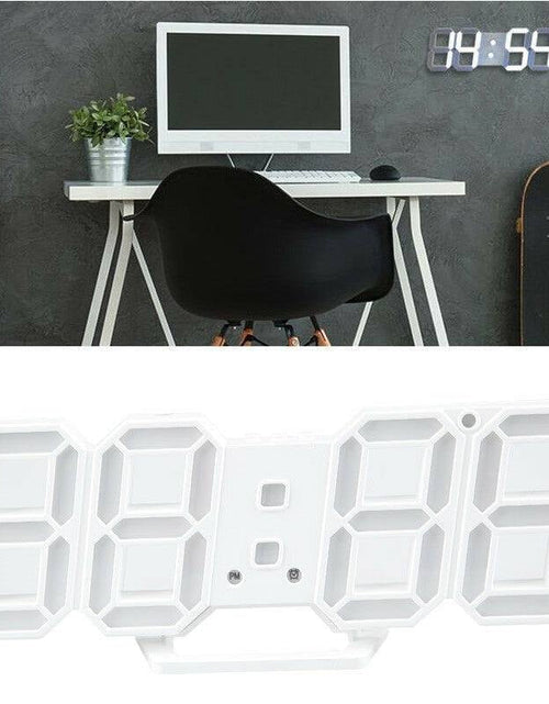 Load image into Gallery viewer, Digital 3D LED Wall/Desk Clock Alarm Big Digits Auto Brightness USB _mkpt44 by Js House
