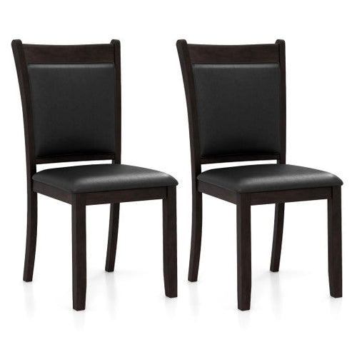 Load image into Gallery viewer, Dining Chairs Set of 2 Faux Leather Upholstered Kitchen Side Chairs with Padded Seat-Gray
