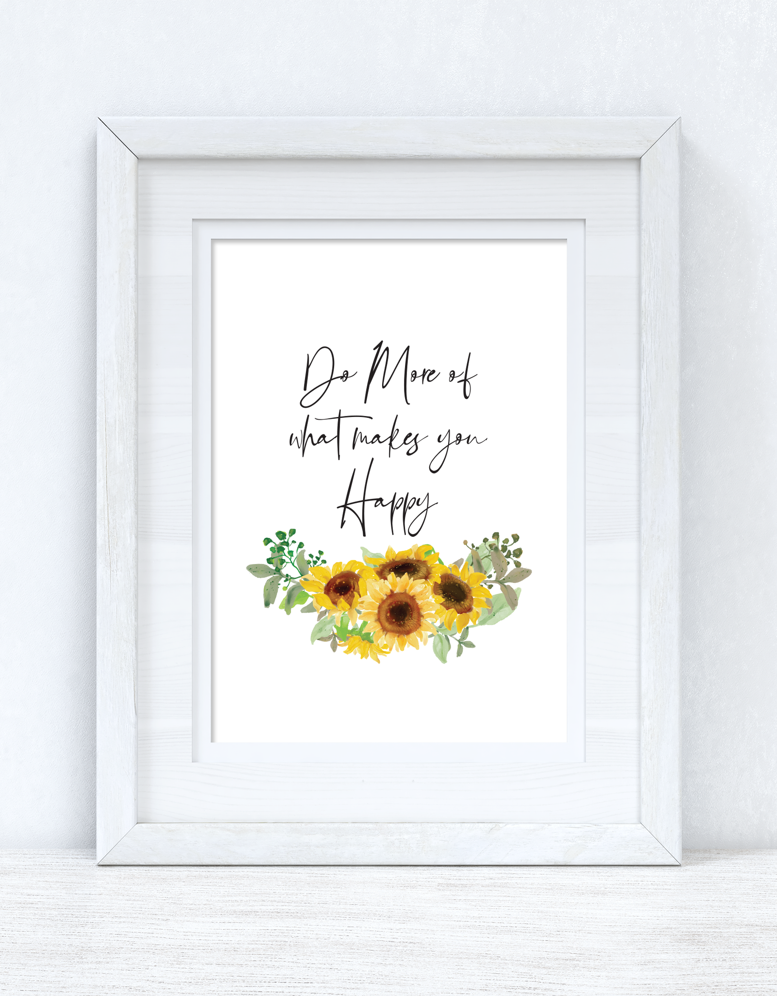 Do More Of What Makes You Happy Sunflower Spring Seasonal Wall Home Decor Print by WinsterCreations™ Official Store