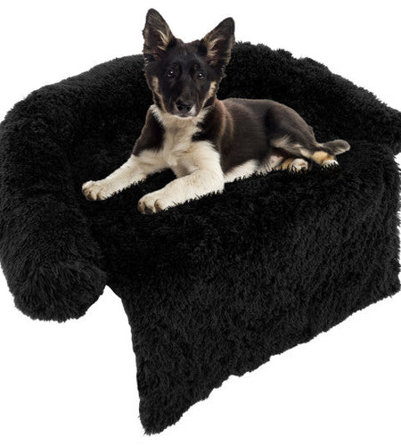 Plush Calming Dog Couch Bed with Anti-Slip Bottom-M