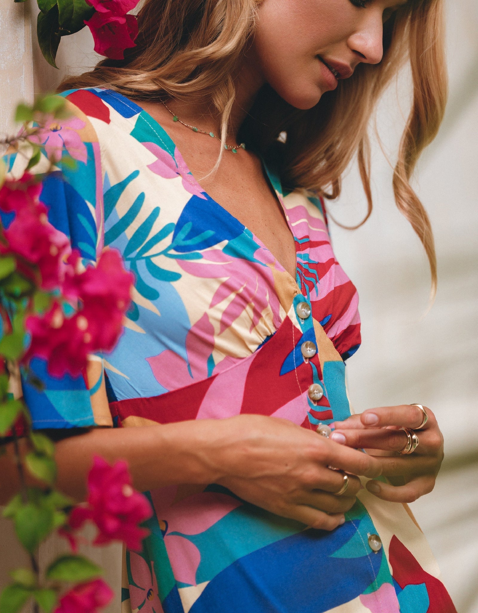 Donna Button Down Midi Dress by ELF