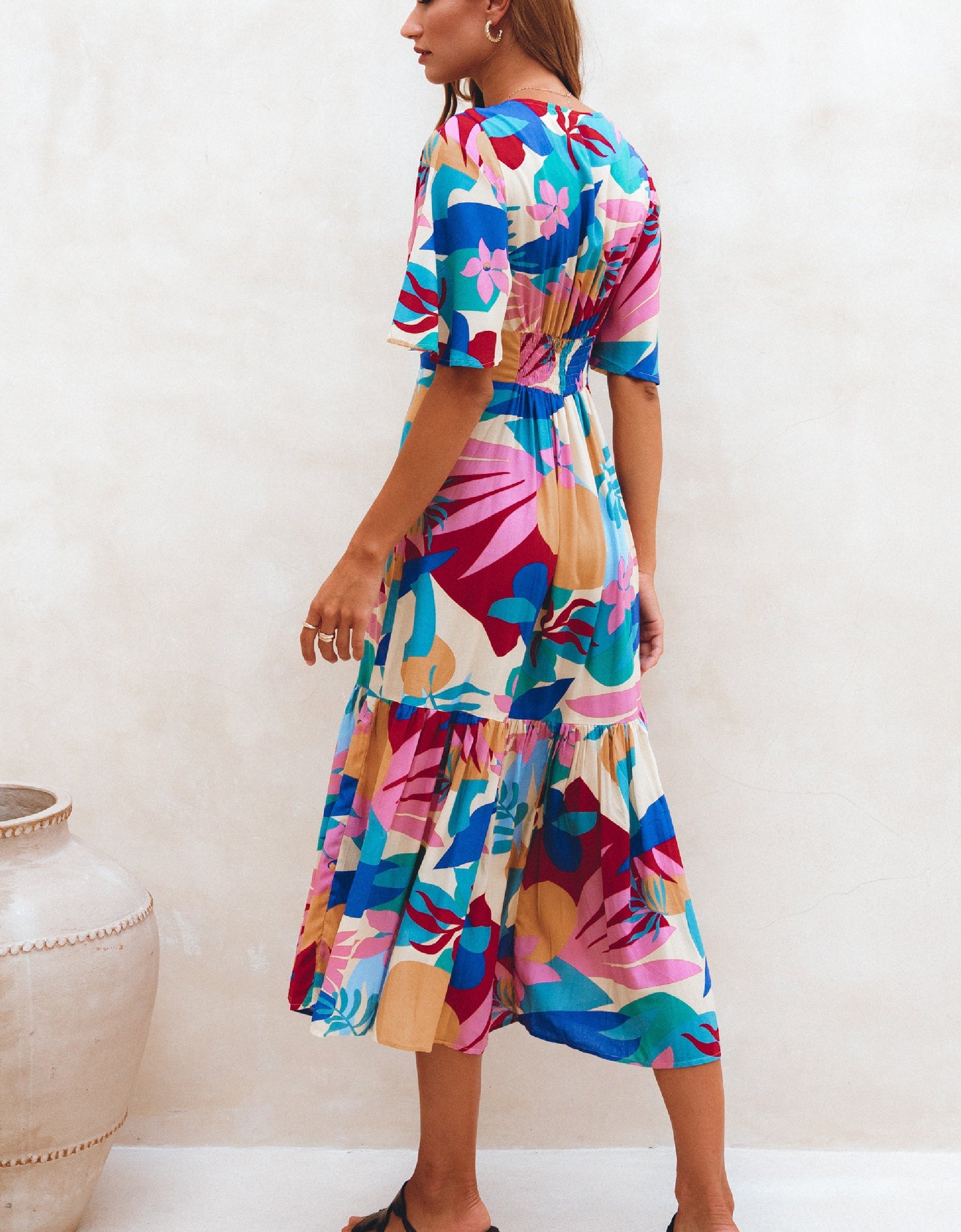 Donna Button Down Midi Dress by ELF
