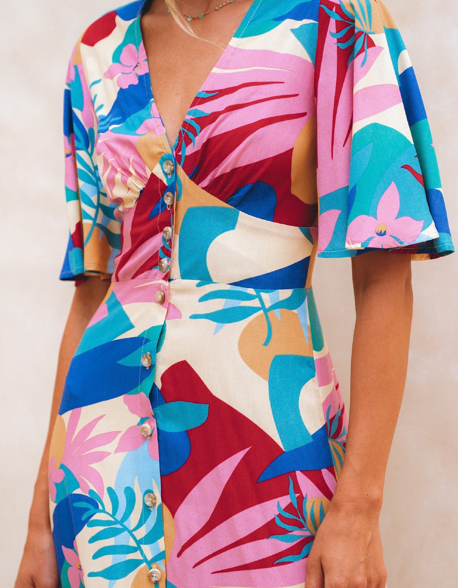 Donna Button Down Midi Dress by ELF