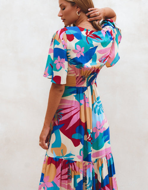 Load image into Gallery viewer, Donna Button Down Midi Dress by ELF
