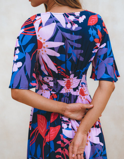 Load image into Gallery viewer, Donna Button Down Midi Dress by ELF
