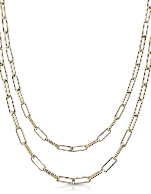 Load image into Gallery viewer, Double Elongated Link Chain Necklace by eklexic jewelry
