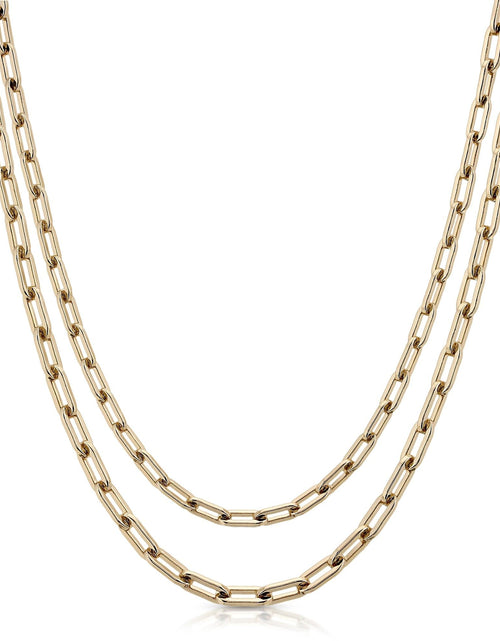 Load image into Gallery viewer, Double Medium Link Chain Necklace by eklexic jewelry
