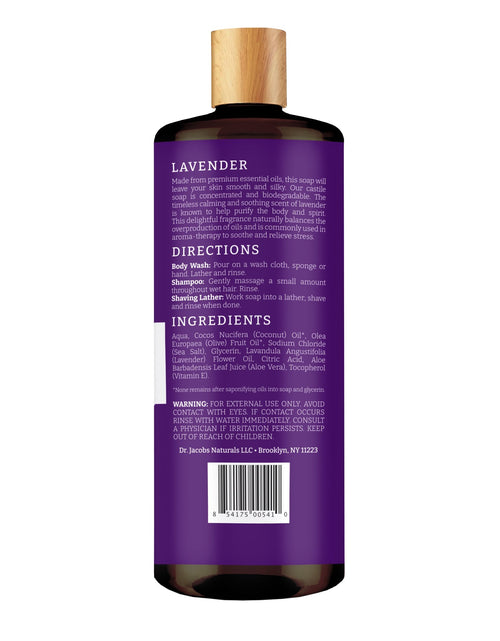 Load image into Gallery viewer, Lavender Castile Body Wash by Dr. Jacobs Naturals
