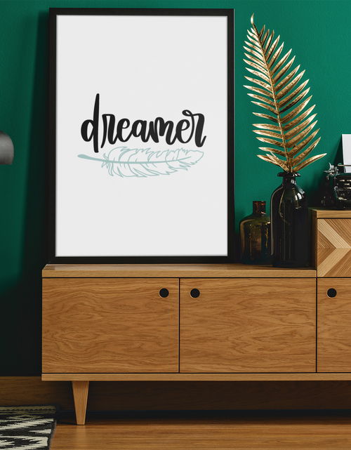Load image into Gallery viewer, Dreamer Feather 2022 Boho Hippie Simple Home Wall Decor Print by WinsterCreations™ Official Store
