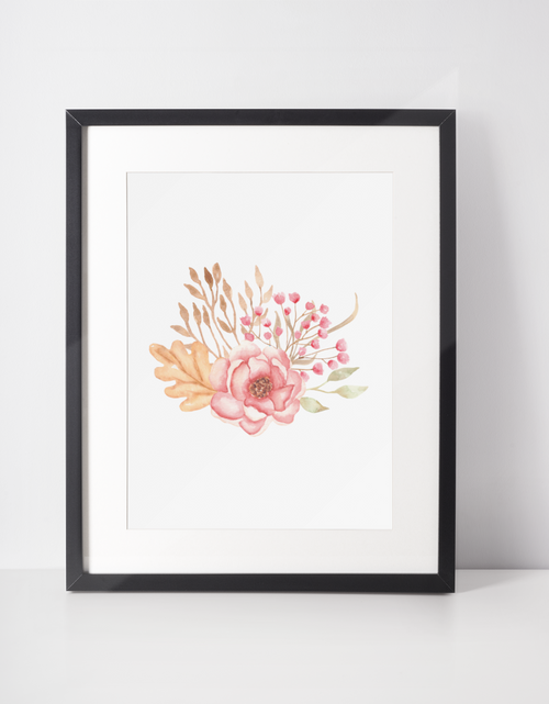Load image into Gallery viewer, Dried Autumn Floral Bouquet 2022 Autumn Seasonal Wall Home Decor Print by WinsterCreations™ Official Store
