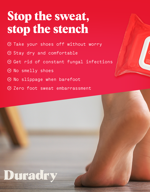 Load image into Gallery viewer, Duradry Antiperspirant Wipes for Hands &amp; Feet by Duradry
