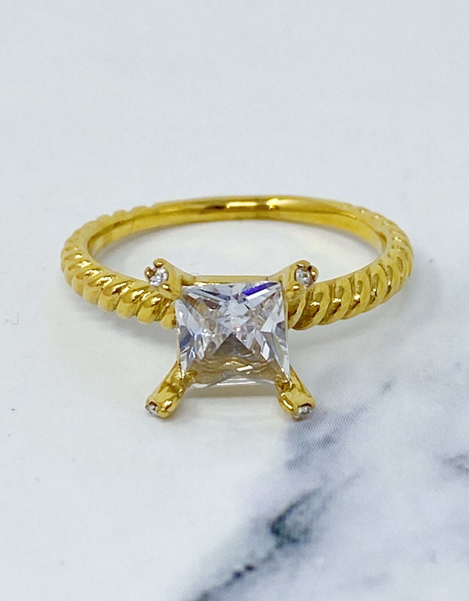 Braided Single Stone Ring by Ellisonyoung.com