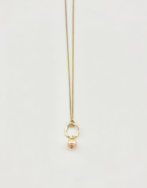 Load image into Gallery viewer, Pearl Drop Charm Necklace by Jennifer Cervelli Jewelry
