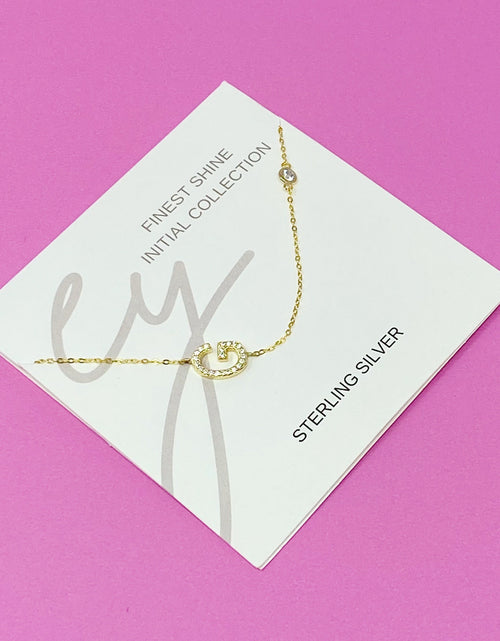 Load image into Gallery viewer, Finest Shine Initial Sterling Silver Necklace by Ellisonyoung.com
