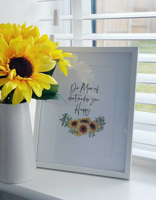 Load image into Gallery viewer, Do More Of What Makes You Happy Sunflower Spring Seasonal Wall Home Decor Print by WinsterCreations™ Official Store
