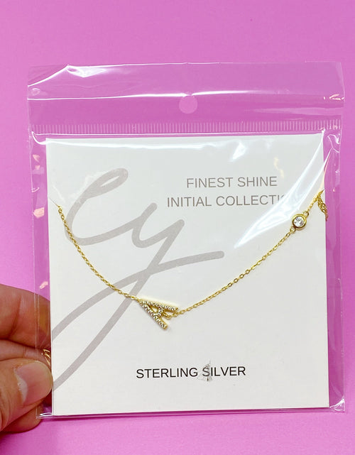 Load image into Gallery viewer, Finest Shine Initial Sterling Silver Necklace by Ellisonyoung.com
