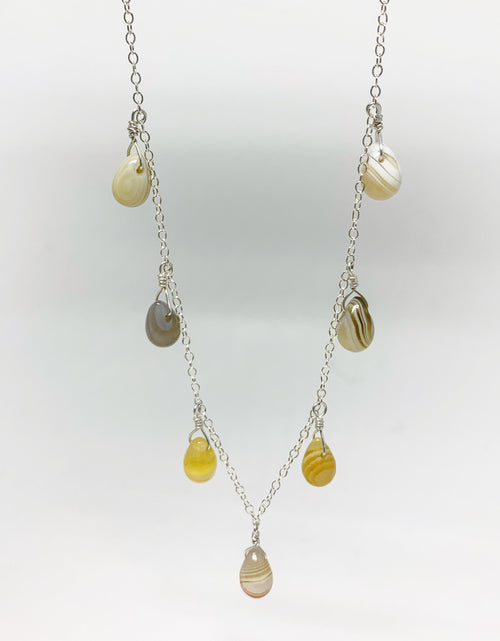 Load image into Gallery viewer, Botswana Agate Necklace by Jennifer Cervelli Jewelry

