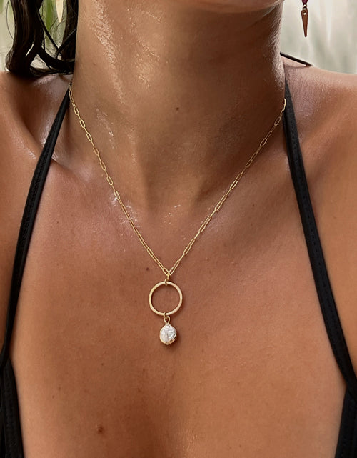 Load image into Gallery viewer, Cenote Pearl Link Chain Necklace by Toasted Jewelry
