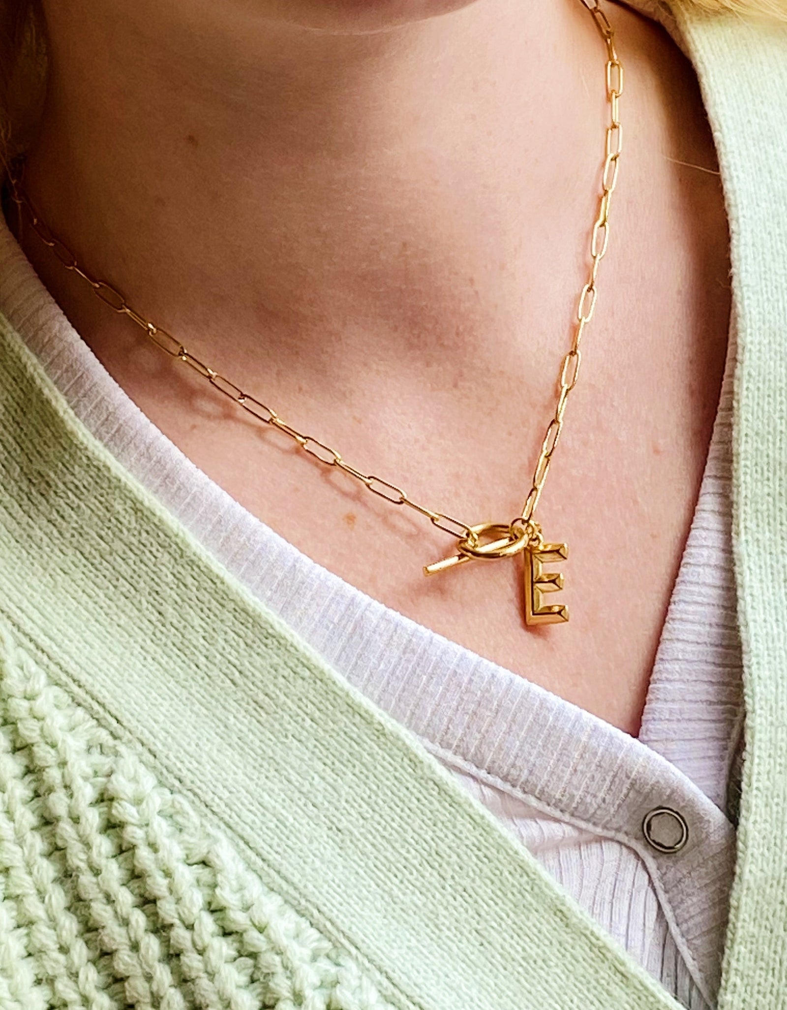 Modern Classic Initial Necklace by Ellisonyoung.com