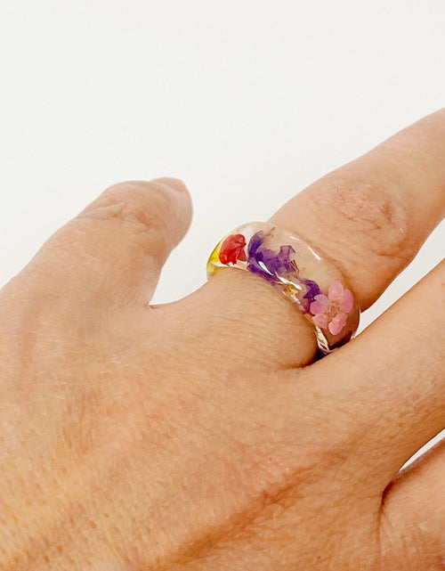 Load image into Gallery viewer, Flower Field Acrylic Ring by Ellisonyoung.com
