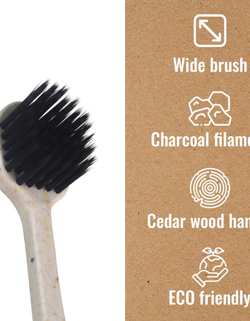 Load image into Gallery viewer, Wide Brush Head Charcoal Toothbrush by Pursonic
