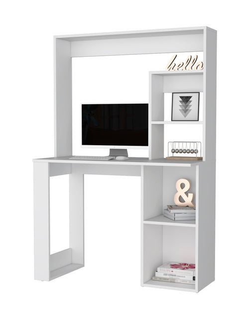 Load image into Gallery viewer, Carroll Computer Desk with Hutch and Shelves by FM FURNITURE
