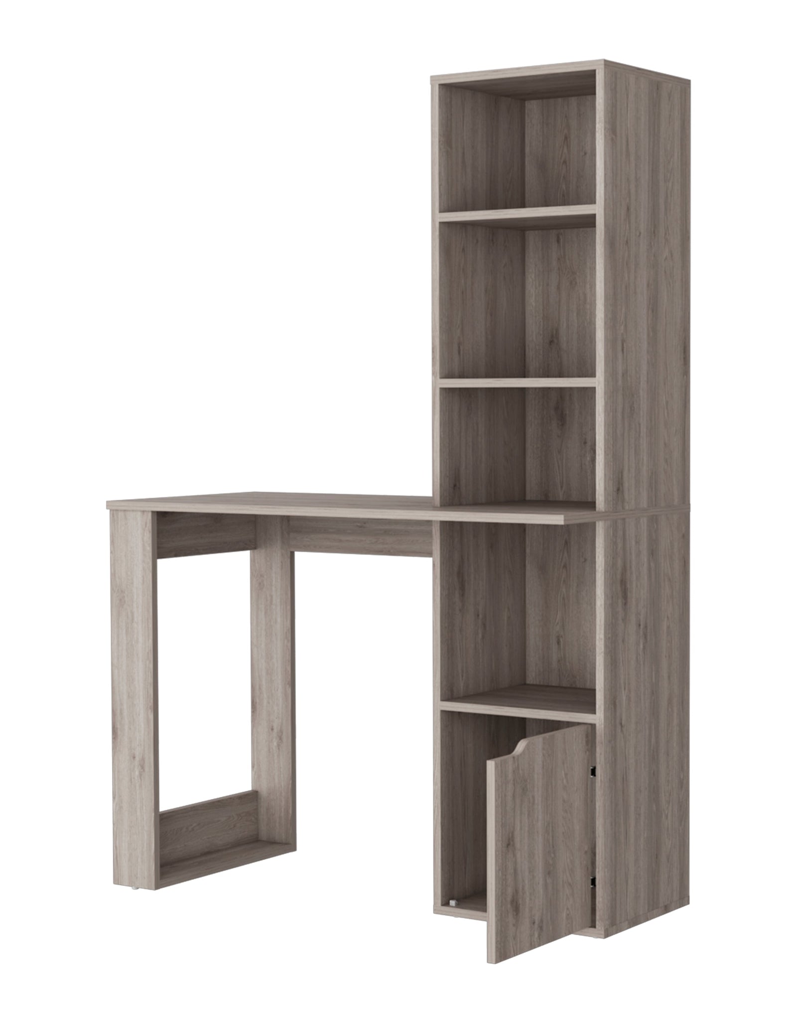 Riverton Computer Desk, Work Surface Area, Light Gray Finish by FM FURNITURE