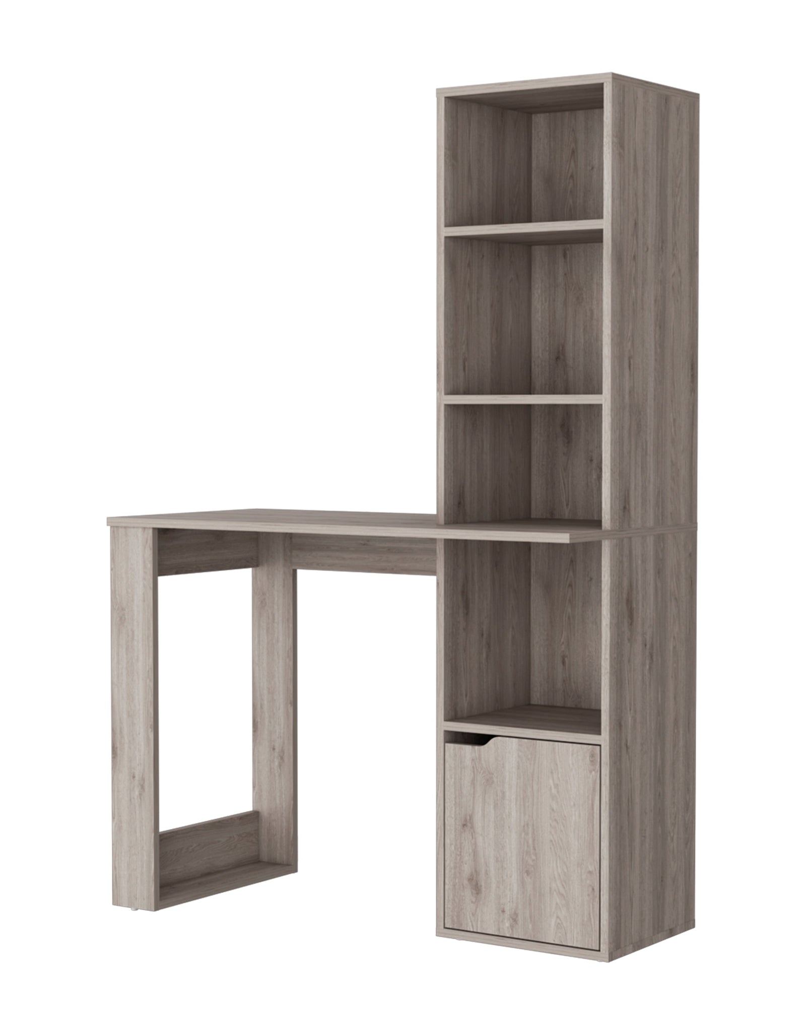 Riverton Computer Desk, Work Surface Area, Light Gray Finish by FM FURNITURE