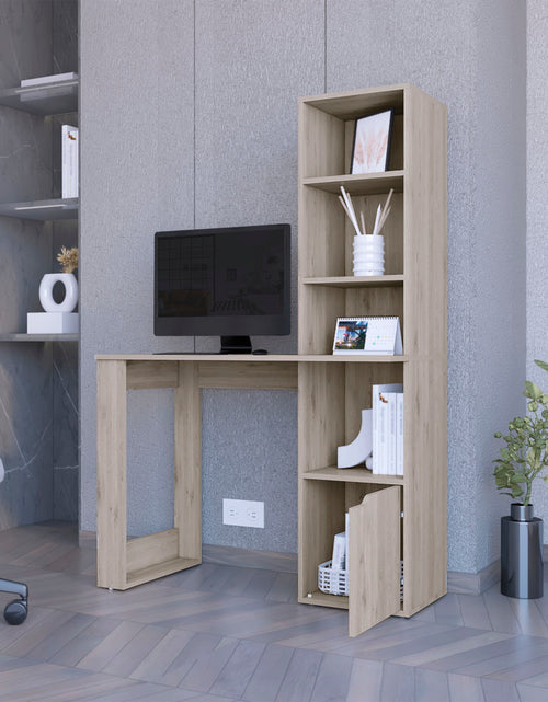 Load image into Gallery viewer, Riverton Computer Desk, Work Surface Area, Light Gray Finish by FM FURNITURE
