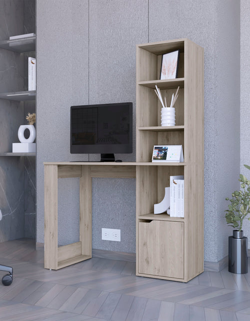 Load image into Gallery viewer, Riverton Computer Desk, Work Surface Area, Light Gray Finish by FM FURNITURE
