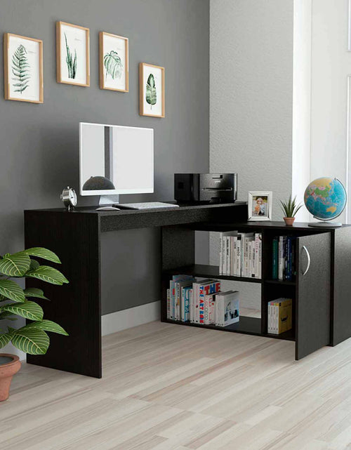 Load image into Gallery viewer, Dallas L-Shaped Home Office Desk, Two Shelves, One Drawer by FM FURNITURE
