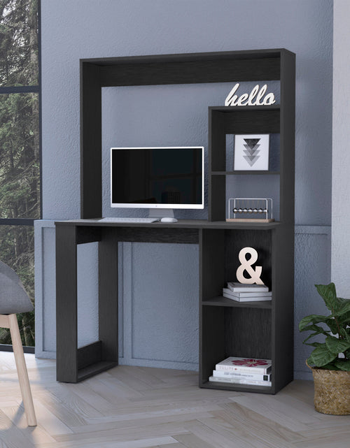 Load image into Gallery viewer, Carroll Computer Desk with Hutch and Shelves by FM FURNITURE
