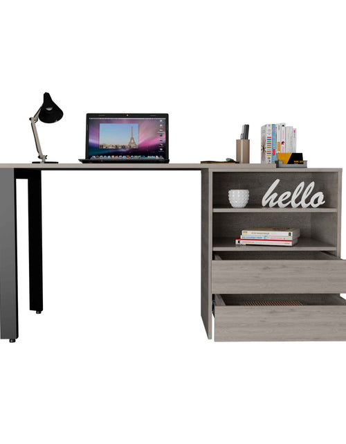 Load image into Gallery viewer, Pragma 120 Writing Desk, Two Drawers, Two Shelves by FM FURNITURE
