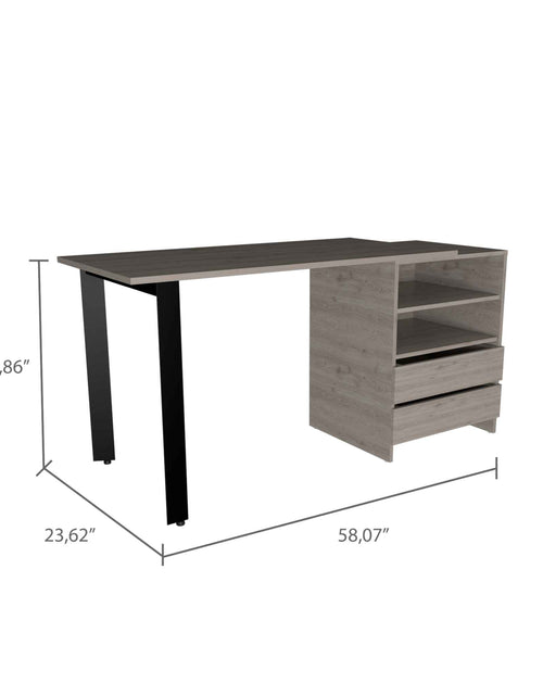 Load image into Gallery viewer, Pragma 120 Writing Desk, Two Drawers, Two Shelves by FM FURNITURE
