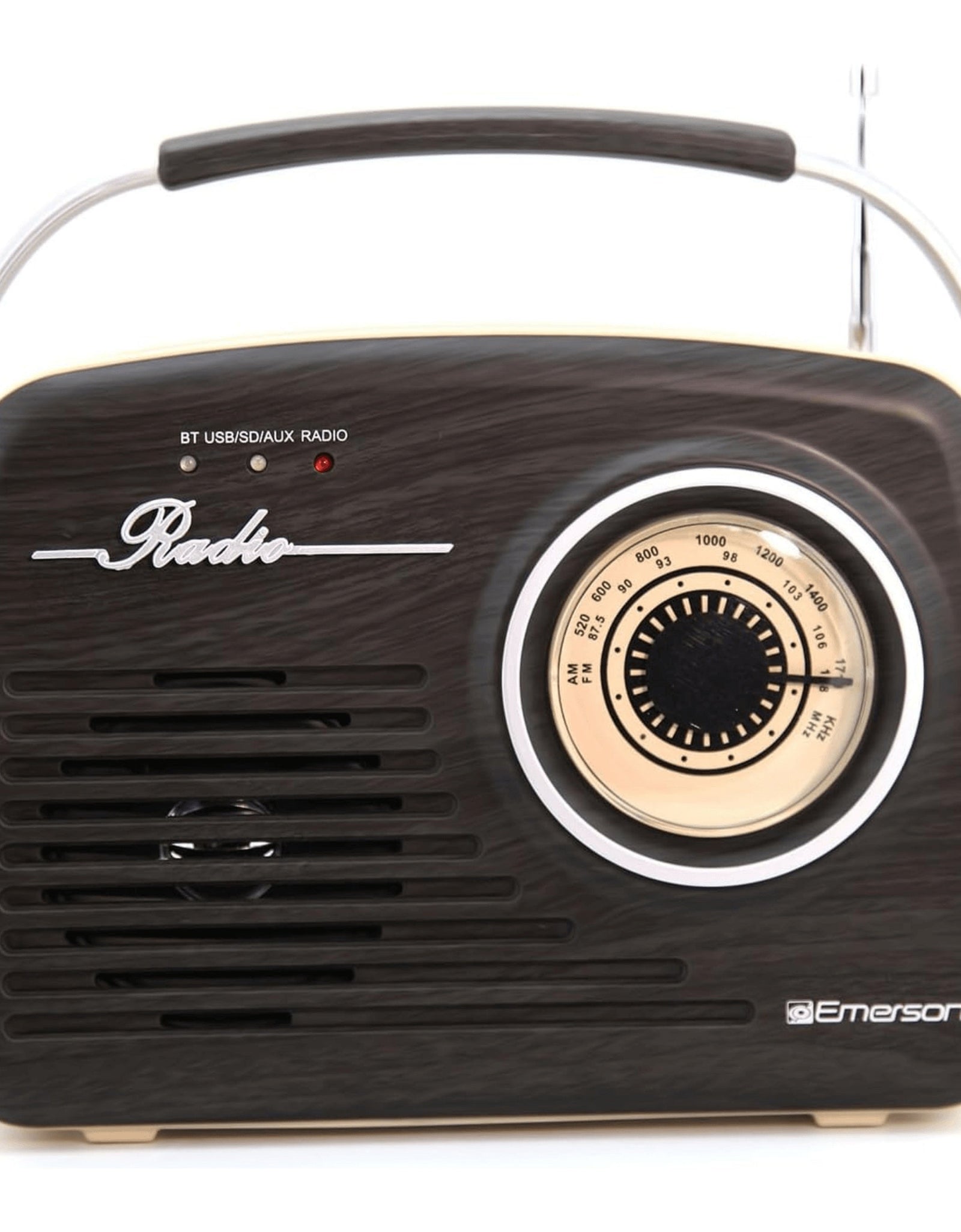 Portable Retro Radio with Built-In Rechargeable Battery