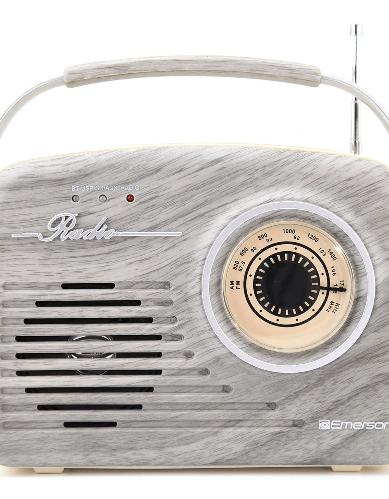 Portable Retro Radio with Built-In Rechargeable Battery