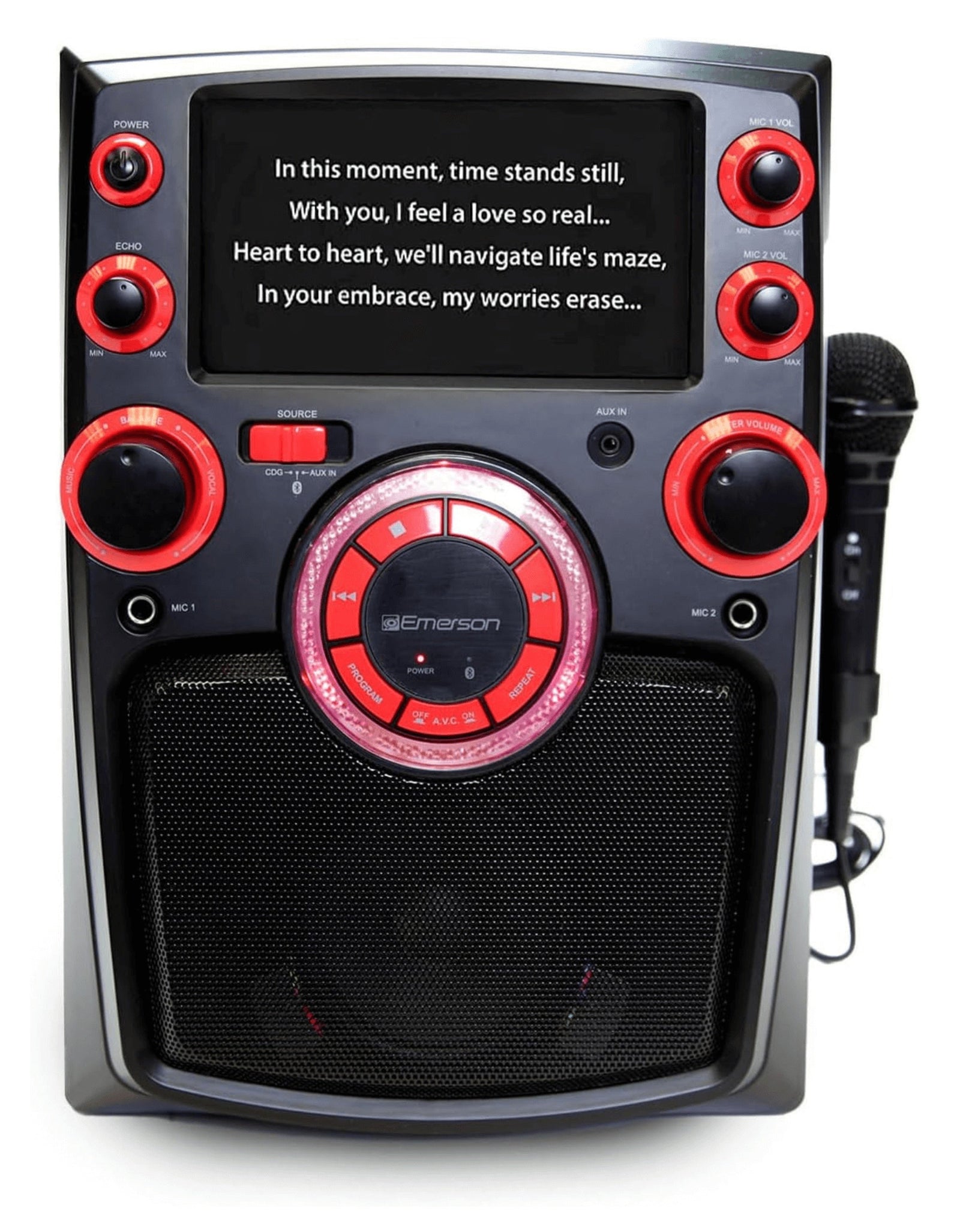 Portable Bluetooth Karaoke System with 7" LCD Display