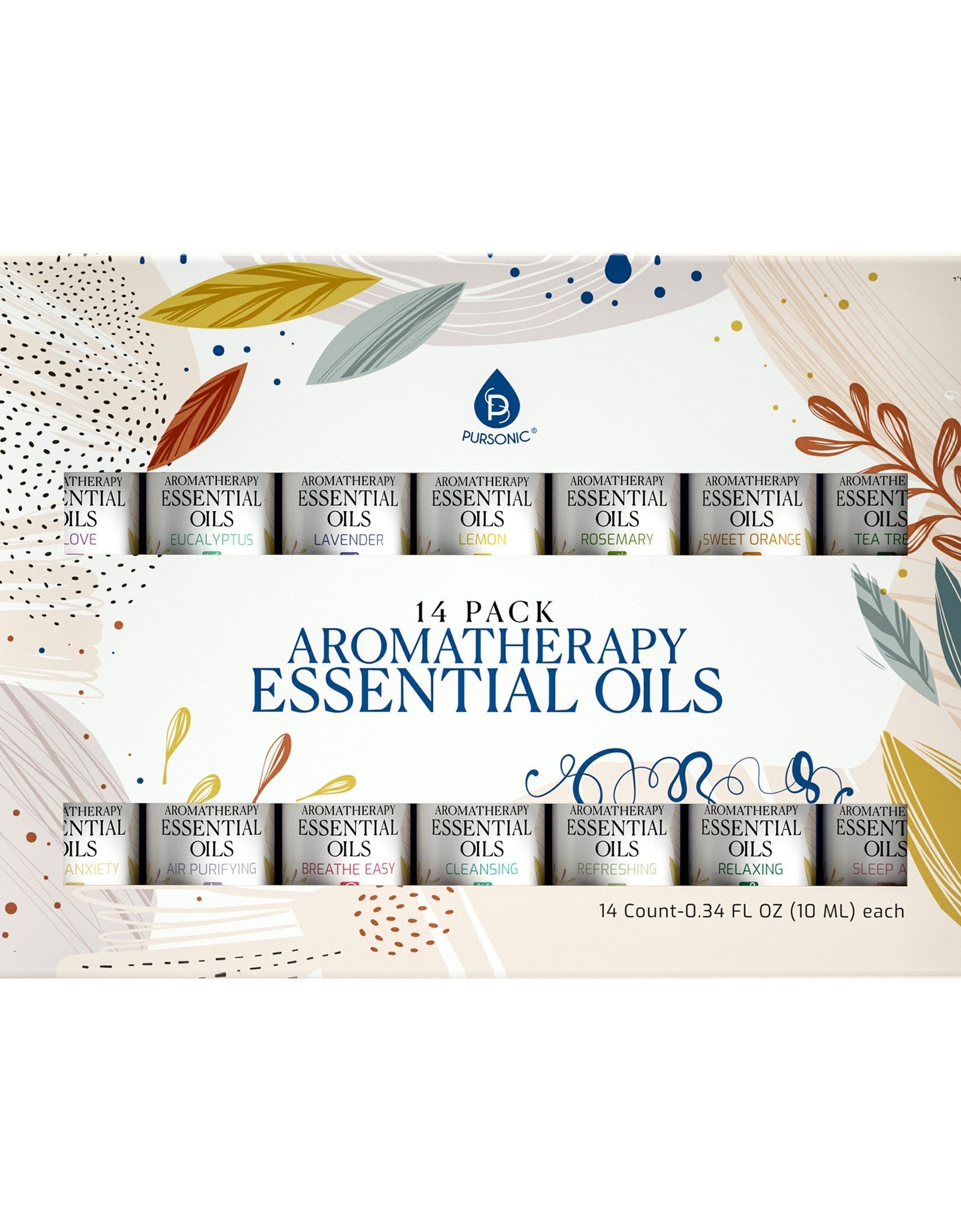 Pursonic 14 pack aromatherapy essential oil gift set. by Pursonic