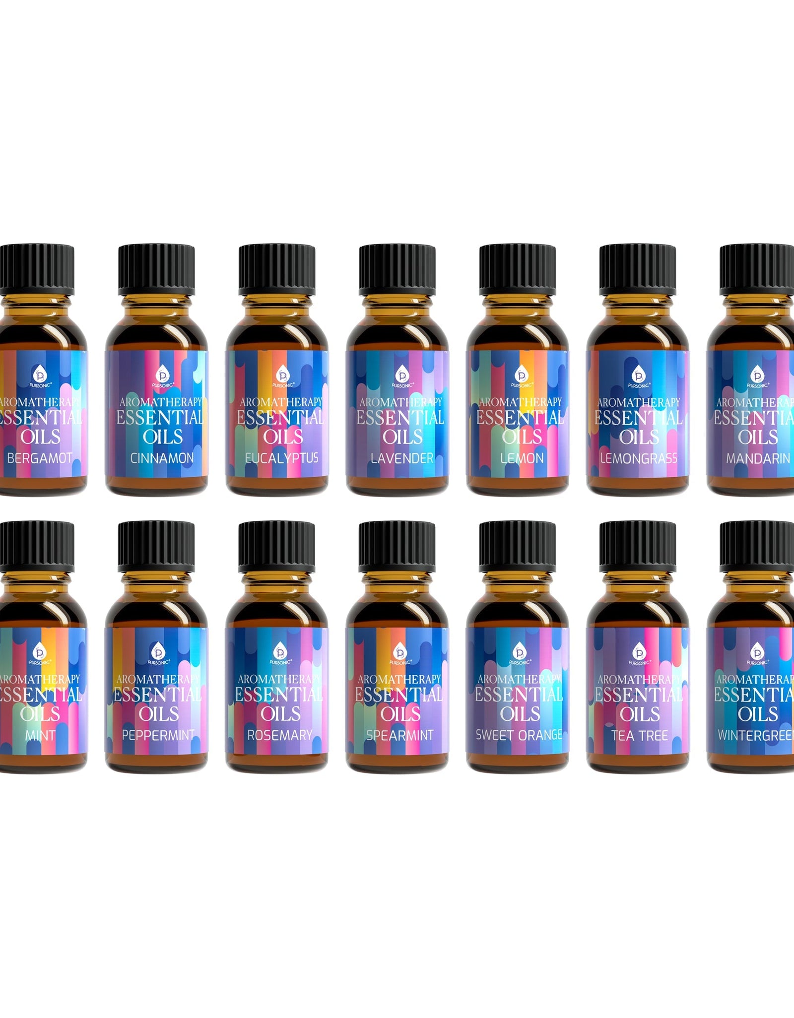 14 Pack Aromatherapy Essential Oil Gift Set by Pursonic