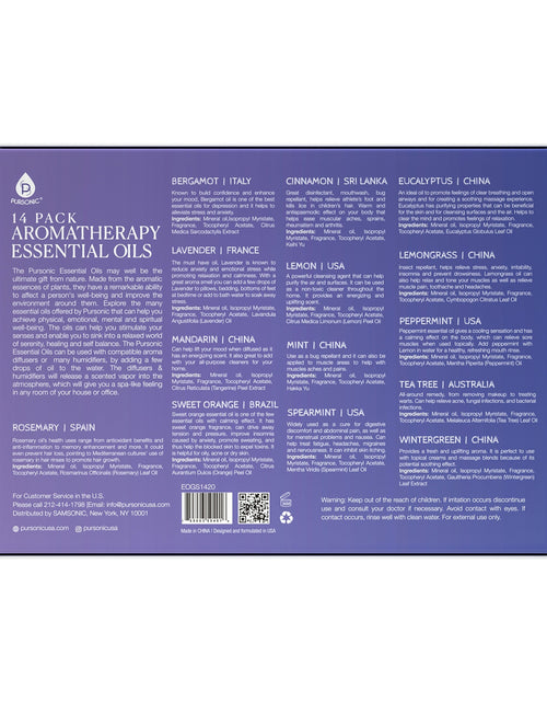 Load image into Gallery viewer, 14 Pack Aromatherapy Essential Oil Gift Set by Pursonic
