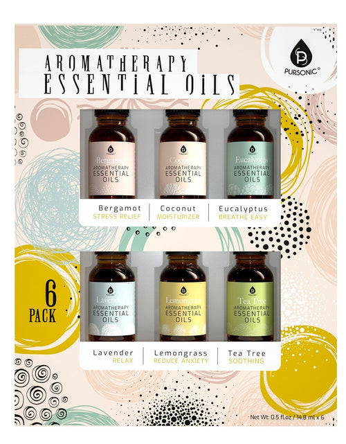Load image into Gallery viewer, 6 Pack of Aromatherapy Essential Oils by Pursonic
